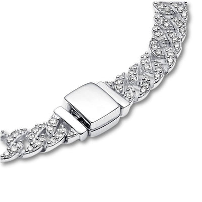 Moissanite Cuban Bracelet | Gold