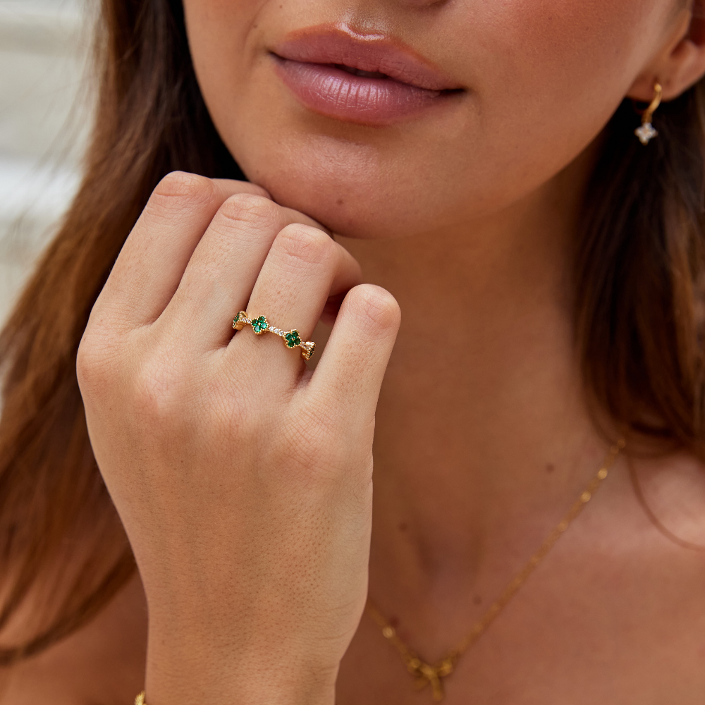 Eloura™ Clover Crystal Ring