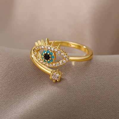 Eloura™ Lucky Blue Eye Ring