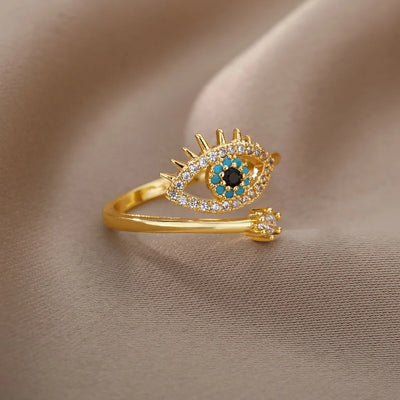 Eloura™ Lucky Blue Eye Ring
