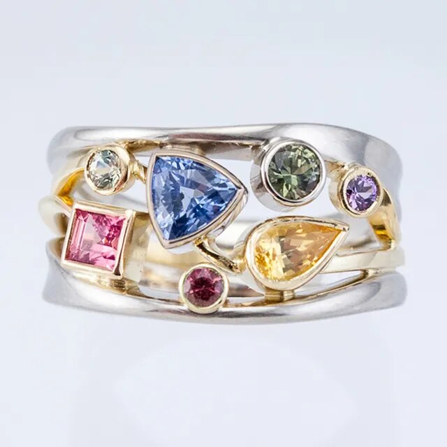 Eloura™ Vintage Colourful Zirconia Ring