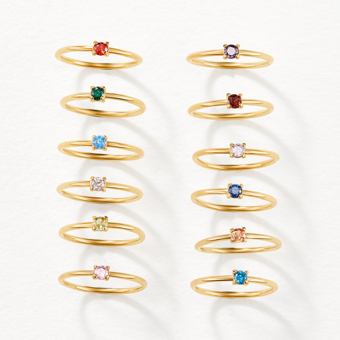 Eloura™ Birthstone Gold Rings