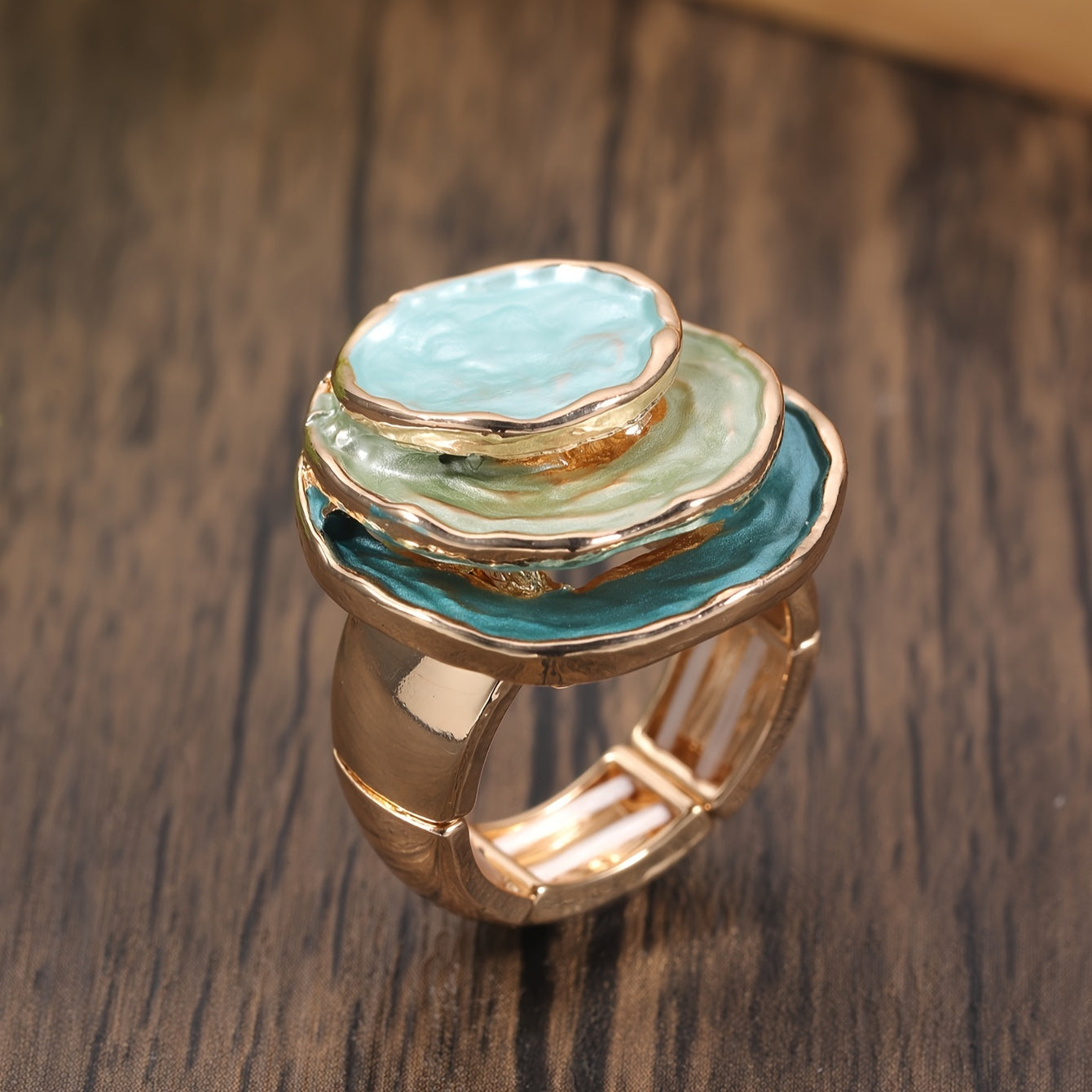 Eloura™ Boho Three‑Layer Enamel Ring