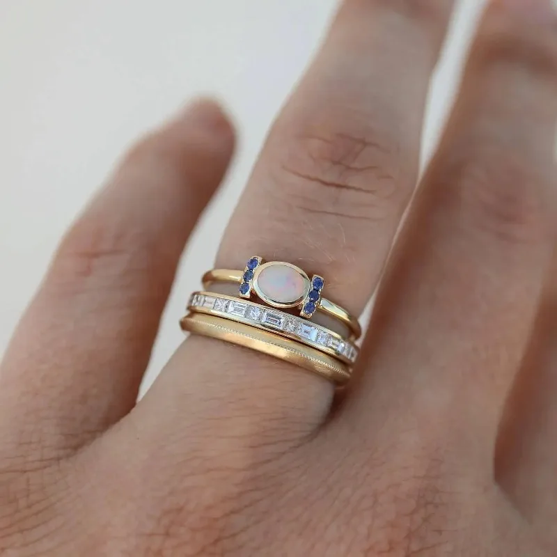 Eloura™ Vintage Gold Opal Ring Set