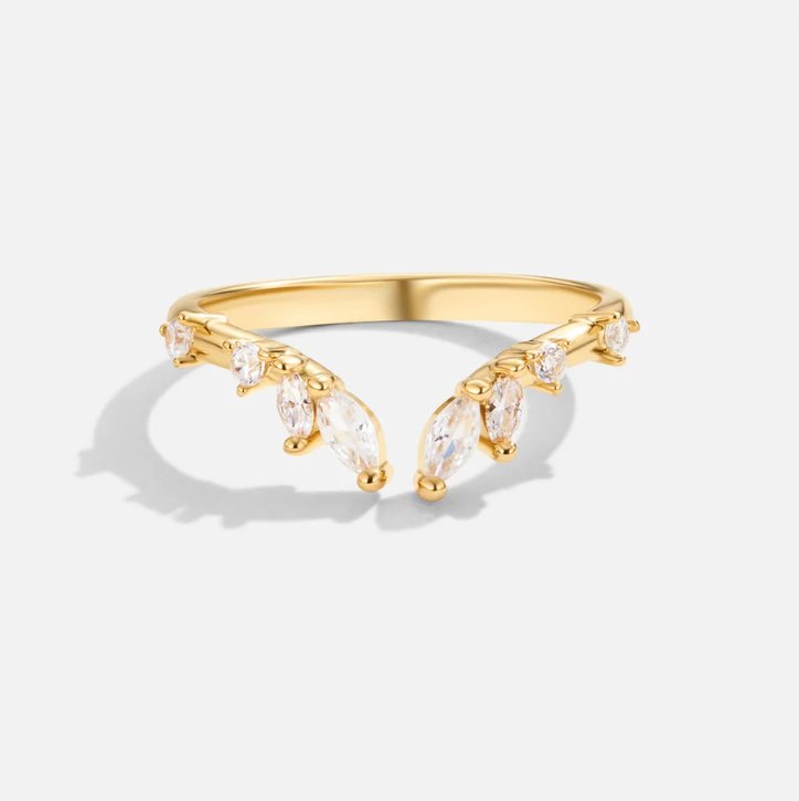 Eloura™ Crystal Gold Vine Ring