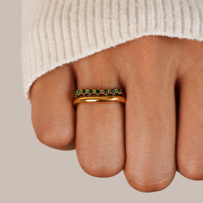 Eloura™ Emerald Green Layered Ring