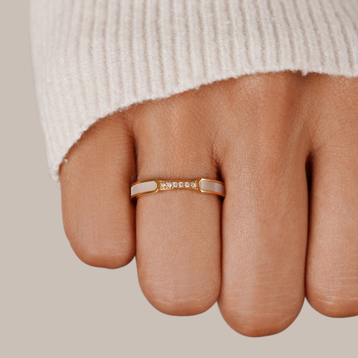 Pearl & Crystal Ring