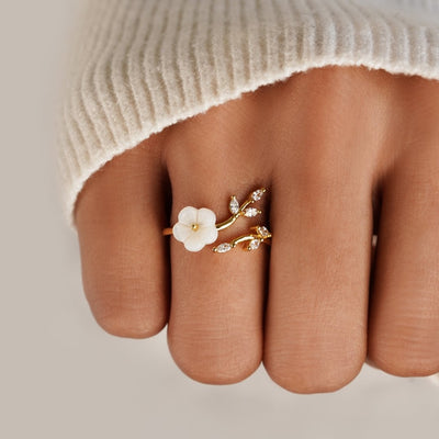 White Flower Ring