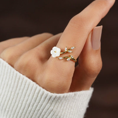 White Flower Ring