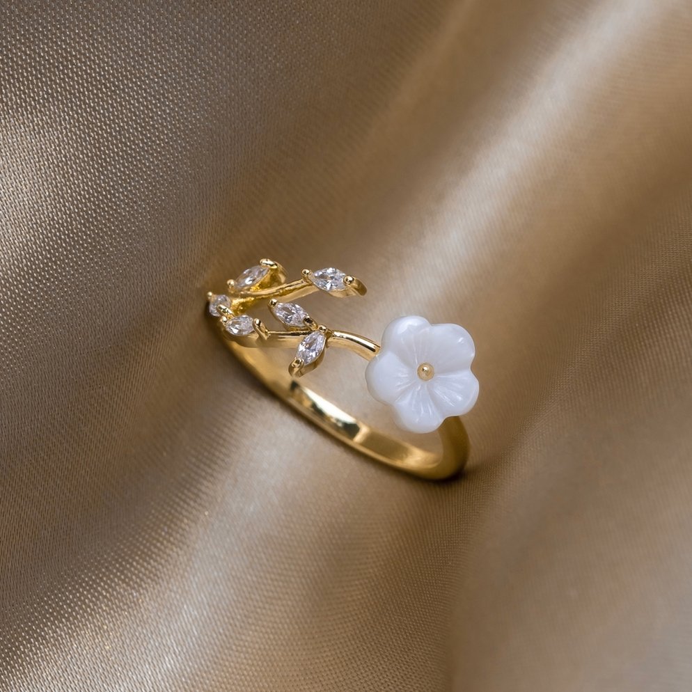 White Flower Ring