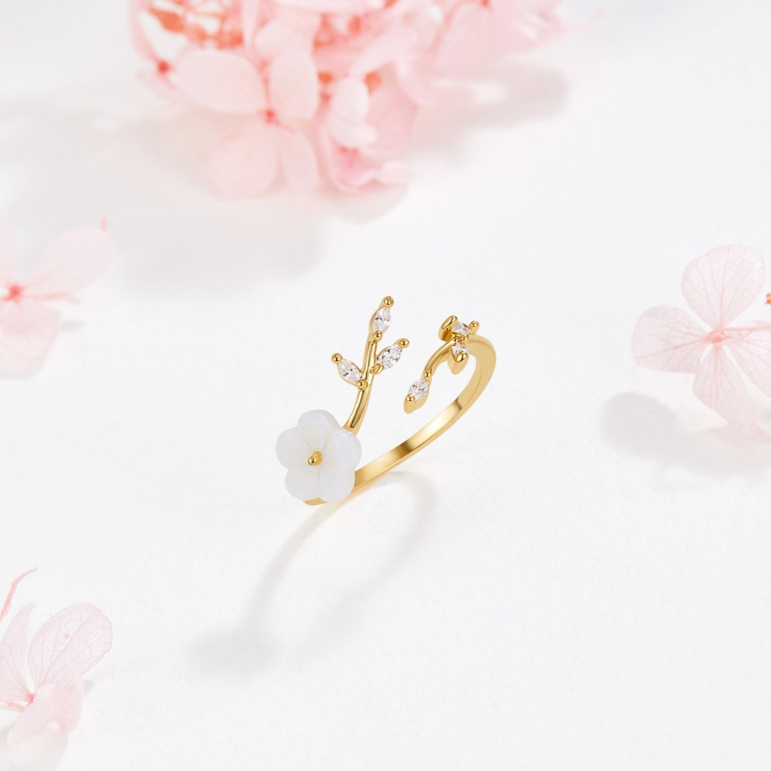 White Flower Ring
